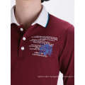 Custom Cotton Fitted Printing Wholesale Long Sleeve Men Polo T-Shirt